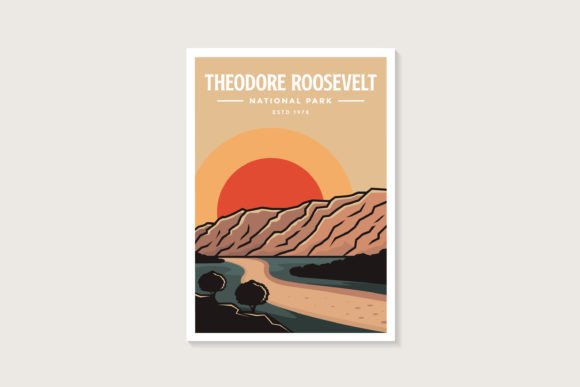 Theodore Roosevelt National Park Graphic Logos By DOMHOUZE