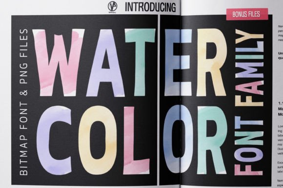 Watercolor Color Fonts Font By NPNaay
