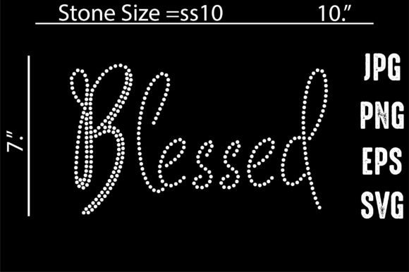 Blessed Rhinestone Template Design Graphic Crafts By MRUMU