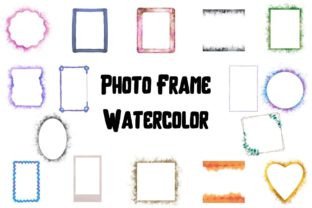 Watercolor Photo Frame Clipart Graphic Illustrations By BigBosss 1