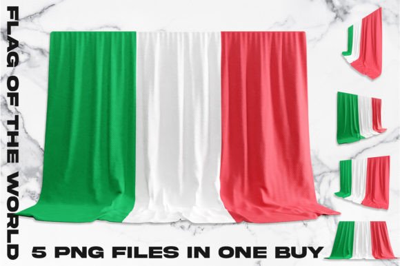 Italy 3D Flag Bundle Graphic Backgrounds By katarsis stock