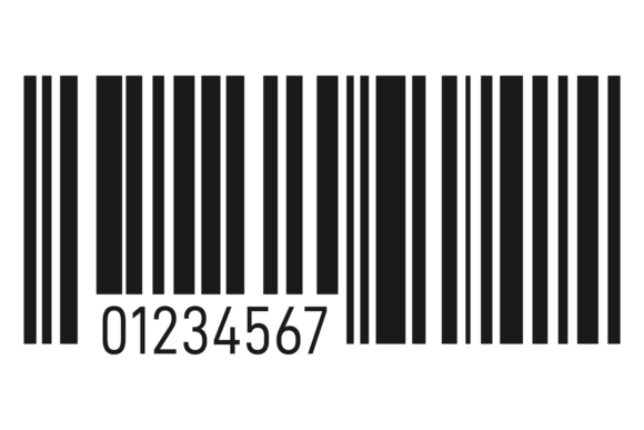 Barcode Template with Digits. Retail Cod Grafika Ilustracje do Druku Przez ladadikart