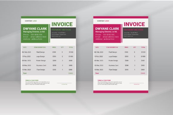 Double Color A4 Business Pricelist Graphic Print Templates By VMSIT