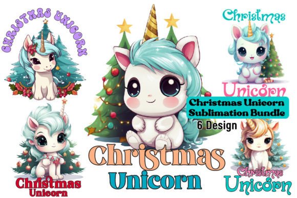 Unicorn Christmas Graphic Graphic Templates By Sublimation_Bundle