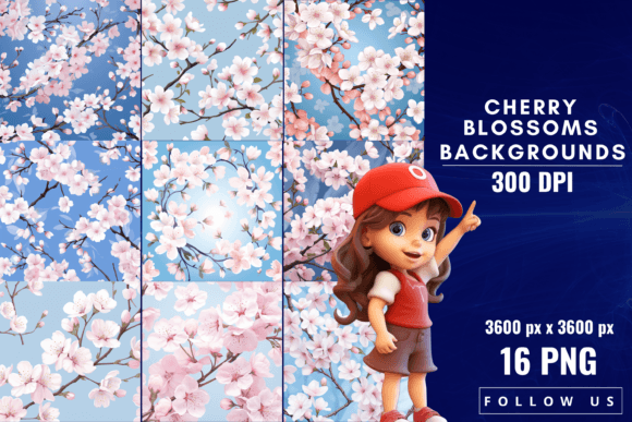 Cherry Blossoms Backgrounds Grafik Hintegründe Von Graphic Studio