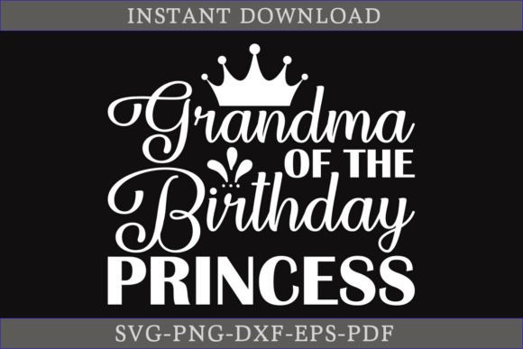 Grandma of the Birthday Princess SVG Afbeelding Crafts Door CraftDesign