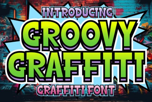 Groovy Graffiti Display-Schriftarten Schriftart Von Densu Creative