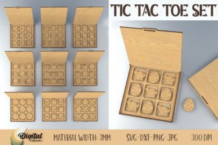 Tic Tac Toe Set Bundle. Laser Cut SVG Grafik 3D SVG Von Digital Idea
