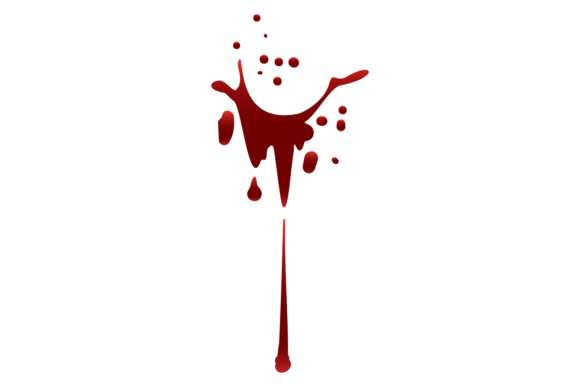 Blood Drop from Red Stain. Horror Grunge Graphic Illustrations By vectortatu
