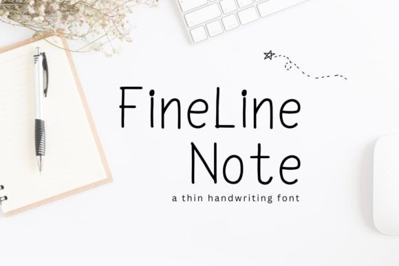 Fineline Note Fontes Script Fonte Por chiraa.design