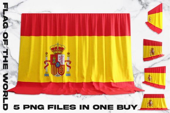 Spain 3D Flag Bundle Graphic Backgrounds By katarsis stock