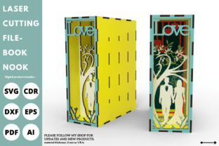 Valentines Book Nook, SVG, Laser Cut Graphic 3D Shadow Box By tofigh4lang 2