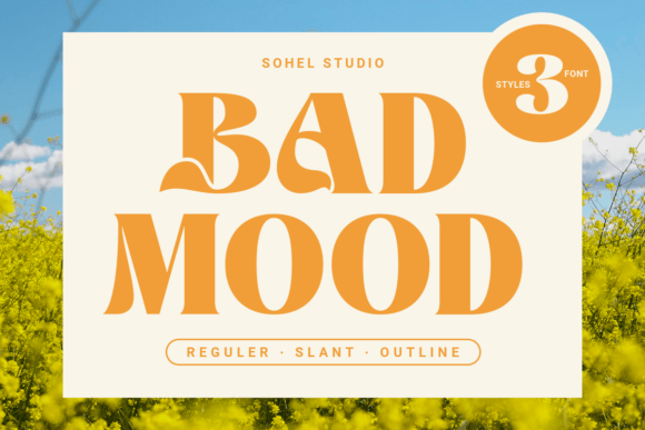 Badmood Display Font By Sohel Studio