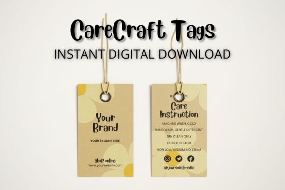 CareCraft Tags Graphic Print Templates By The Grateful Studio