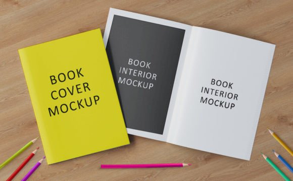 Coloring Book Cover Mockup - KDP Mockup Gráfico Mockups de Productos Por KDP Designs