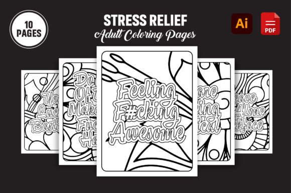 Stress Relief Adult Coloring Pages V67 Graphic Coloring Pages & Books Adults By Coloringtivity