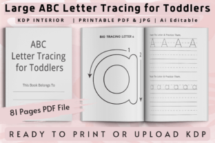 Large ABC Letter Tracing for Toddlers Graphic PreK By Interior Creative 1