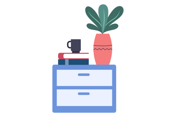 Room Drawer Furniture Icon. Cabinet Colo Graphic Illustrations By smartstartstocker