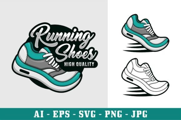 Running Shoes High Quality Design Collec Graphic Logos By Kerja Serabutan