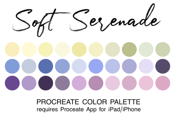 Soft Serenade Procreate Color Palette Gráfico Pinceles Por julieroncampbell