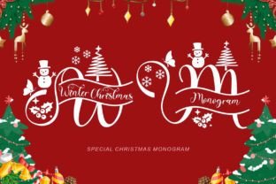 Winter Christmas Monogram Decorative Font By yogaletter6 1
