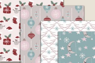 Cozy Christmas Patterns Collection Grafica Motivi di Carta Di Vasmila design 4