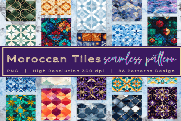 Majestic Moroccan Tiles Pattern Graphic AI Patterns By ElevenZeroTwo