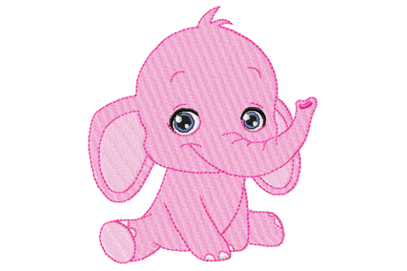 Baby Elephant Tierbabys Stickereidesign Von Reading Pillows Designs