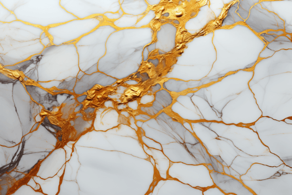 Marble, Golden Brushstrokes. Textured Graphic Illustrations By saydurf