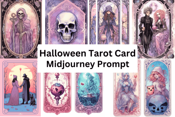 Pastel Halloween Tarot Cards Graphic Crafts By Digital Delight