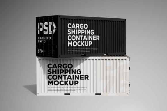 Shipping Container Mockup Graphic Product Mockups By RAM Studio