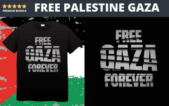 FREE GAZA FREE PALESTINE Gráfico Diseños de Camisetas Por FrDesigner