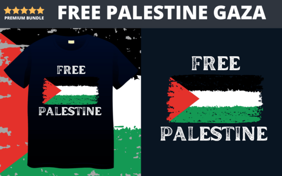 FREE GAZA FREE PALESTINE Graphic T-shirt Designs By FrDesigner