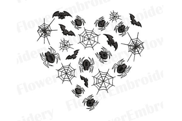 Flock of Bats Embroidery Design Halloween Embroidery Design By FlowerEmbroidery