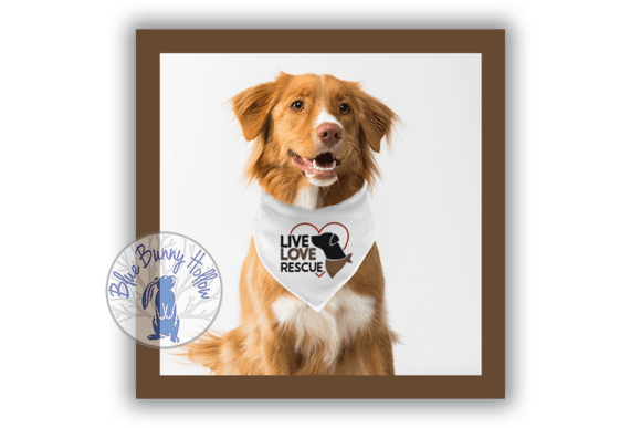 Live Love Rescue Dogs Embroidery Design By Blue Bunny Hollow