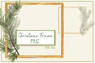 Christmas Frame PNG Grafika Ilustracje do Druku Przez Gribanessa_Art 1