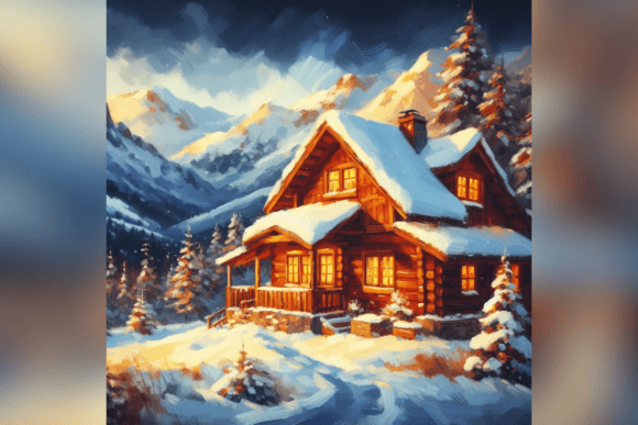 High-Quality Winter Background Painting Grafik Hintegründe Von Endrawsart