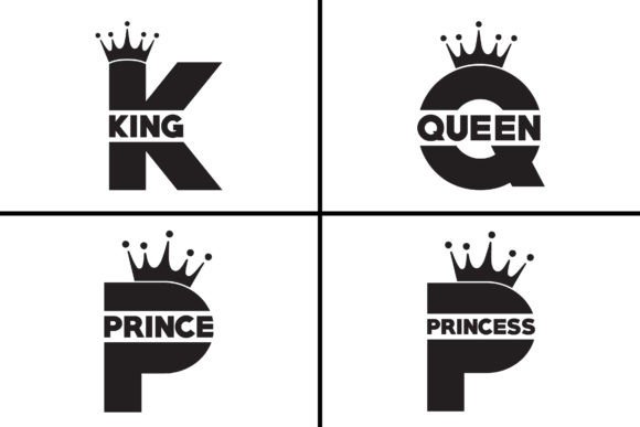 King and Queen Couple T-shirts Grafica Design di T-shirt Di TeesXpress