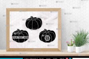 Pumpkin Monogram, Autumn Pumpkin SVG Grafika Rękodzieła Przez Pixel Elites 3
