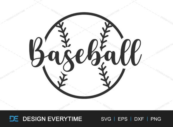 Baseball Typography SVG - Baseball Logo Graphic Crafts By DesignEverytime