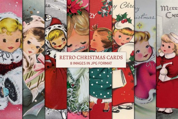Retro Christmas Cards II Graphic Illustrations By Patterns for Dessert