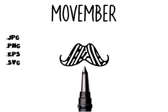 Movember Graphic AI Transparent PNGs By Joanna Redesiuk