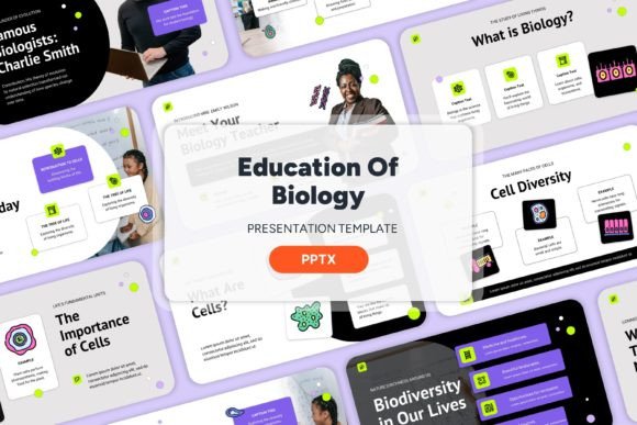 Education of Biology - PPT Templates Grafica Modelli di Presentazione Creativa Di Moara