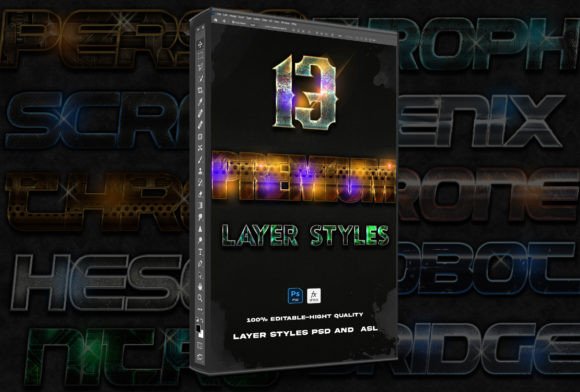 10 Premium Text Effects FX Afbeelding Layer Styles Door One-touch