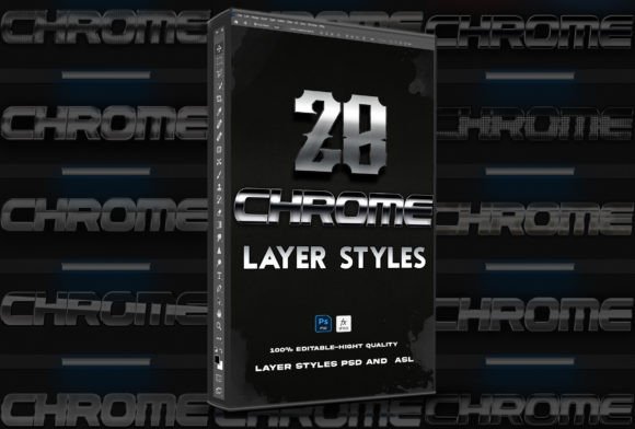 20 Realistic Metal Layer Styles Afbeelding Layer Styles Door One-touch