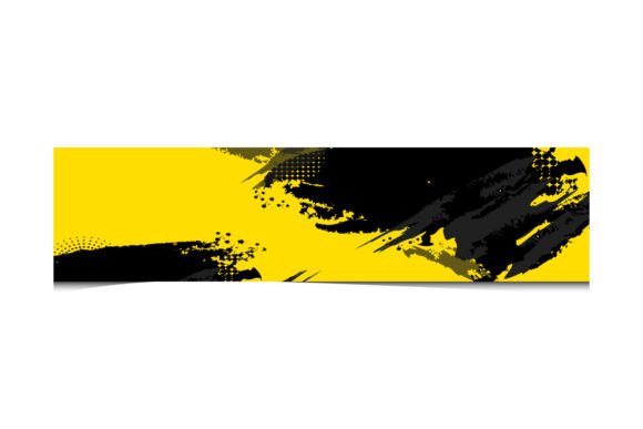 Black and Yellow Abstract Grunge Paint Graphic Graphic Templates By Muhammad Rizky Klinsman