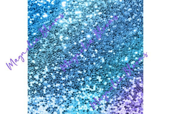 Bold Blue Ombre Gradient Chunky Glitter Graphic Textures By Magnolia Blooms
