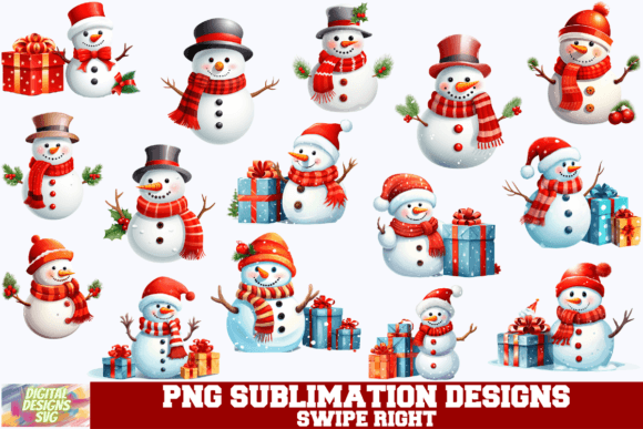 Christmas Snowman PNG | Snowman Clipart Graphic Crafts By DigitalDesignsSVGBundle
