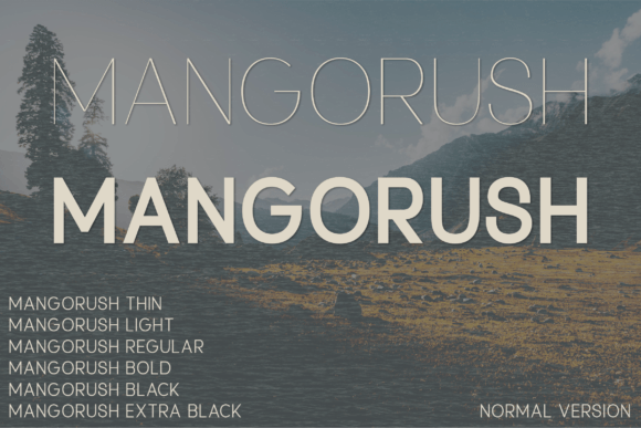 Mangorush Fontes Sans Serif Fonte Por Nan Design