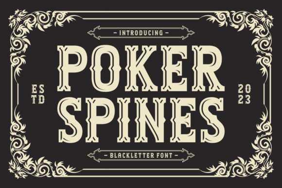 Poker Spines Gebrochene Schriftarten Schriftart Von Creative Fabrica Fonts
